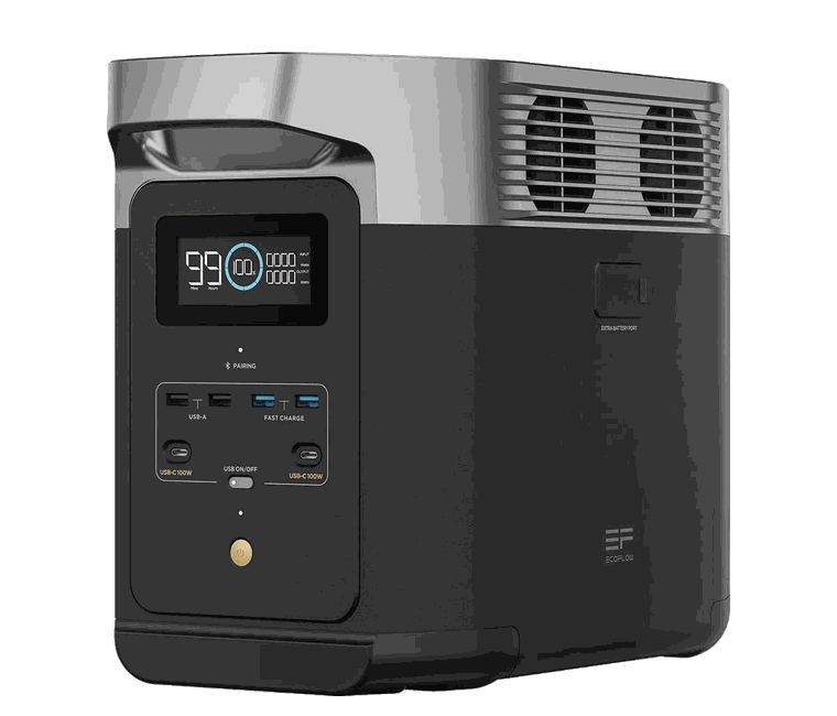 EcoFlow Delta 2 – tragbare Powerstation mit 1.024 Wattstunden Kapazität und 1.800 Watt Dauerleistung