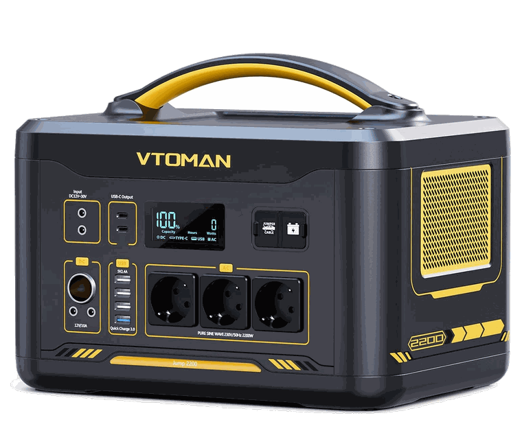VTOMAN Jump 2200 – Powerstation mit 1.548 Wattstunden und 2.200 Watt Dauerleistung